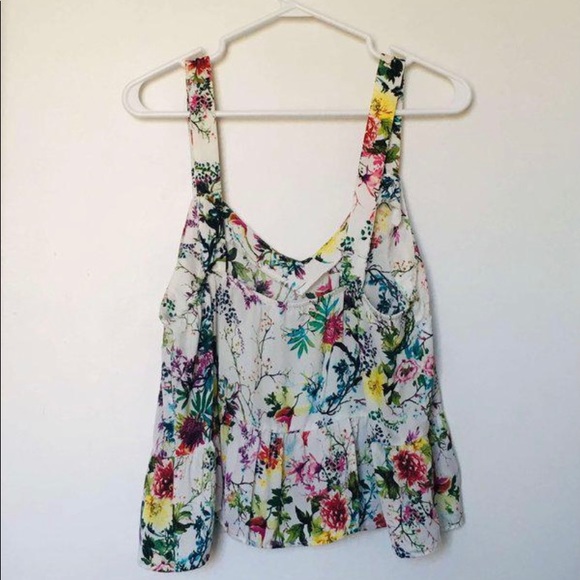 Stradivarius Tropical Floral Peplum Cami - Picture 2 of 5
